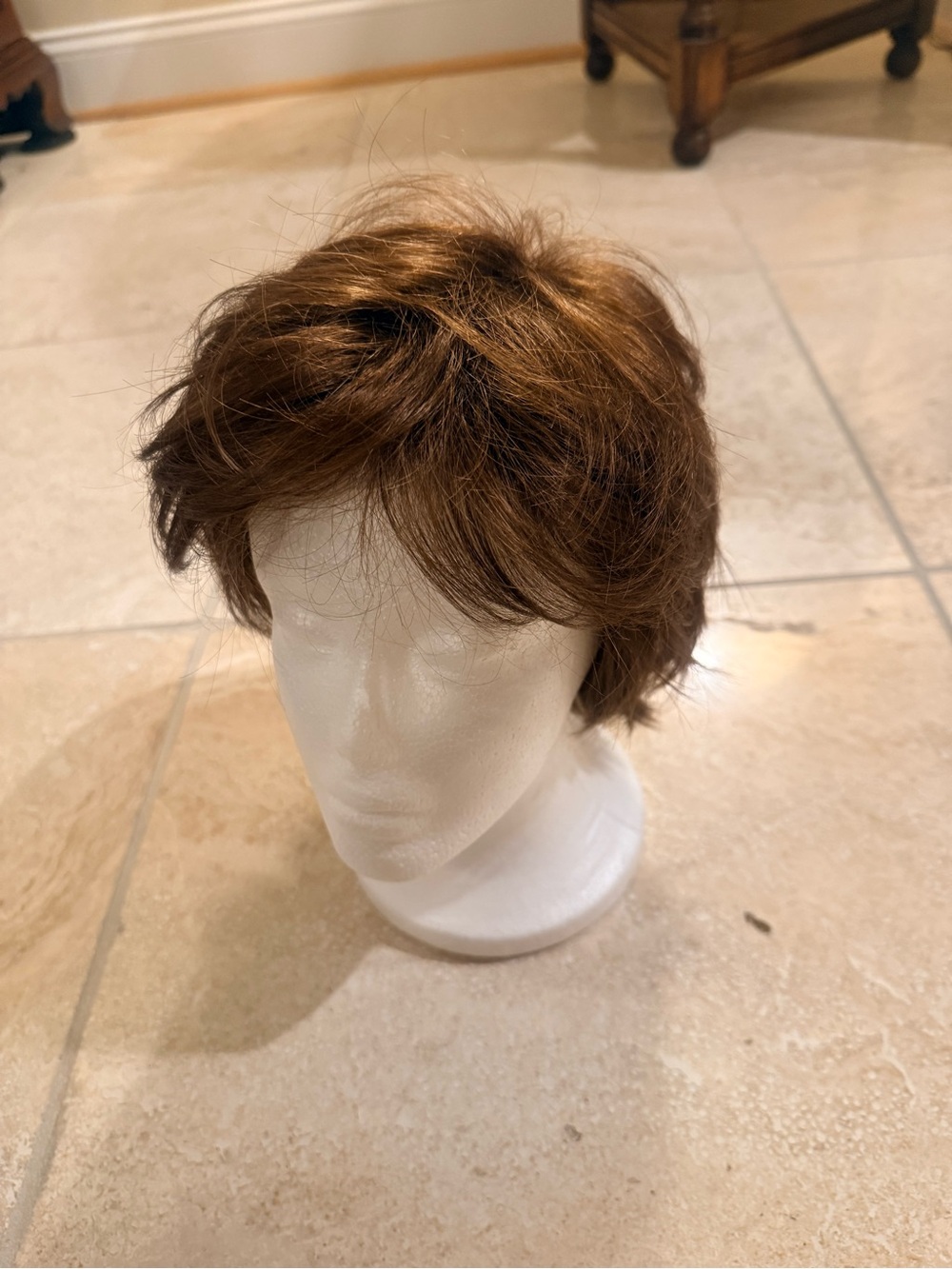Everyday Short Layered Wig in Chestnut Brown - Lightweight Comfort
